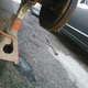 Leaky brake drum.